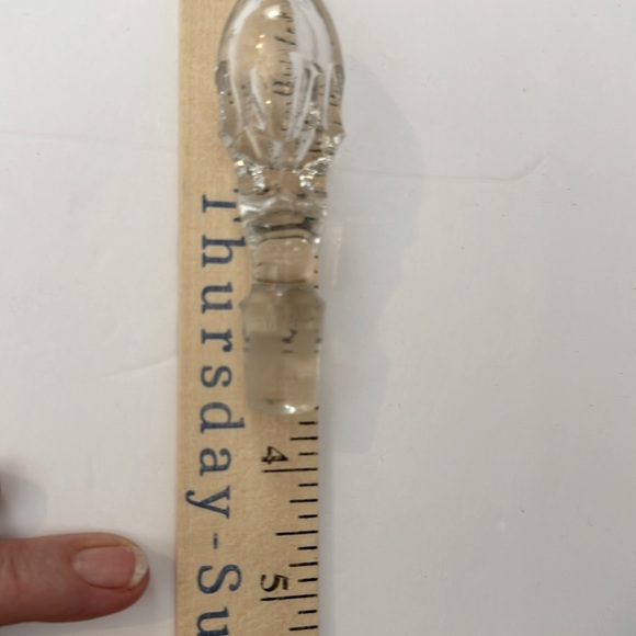 Vintage Clear Glass Bottle Stoppers Decanter Bulbous Lids - Picture 8 of 8